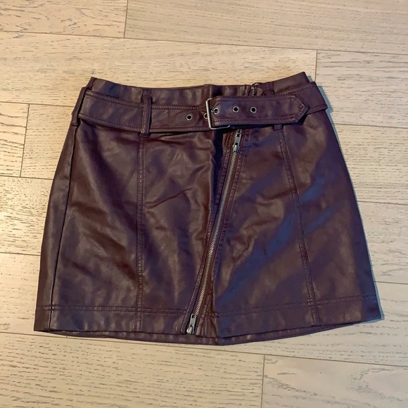 Free People Vegan Leather Skirt - Picture 1 of 3